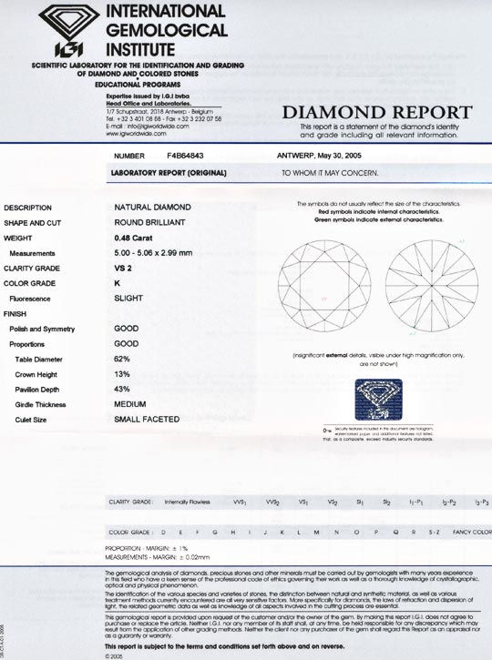 Foto 9 - Diamant, IGI Gutachten!, Top Brillant 0,48ct VS2, D5550