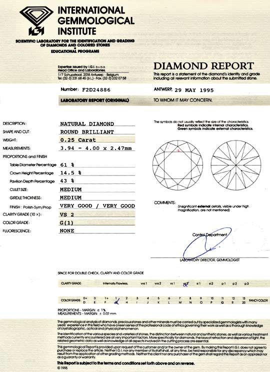 Foto 9 - Diamant 0,25ct Brillant IGI feines Weiss VS2 VG VG, D5982