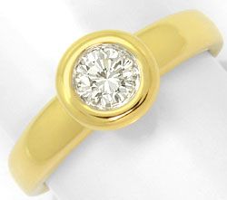 Foto 1 - Brillant-Diamant-Solitär Ring, 0,40 Carat Gelbgold Neu, S4509