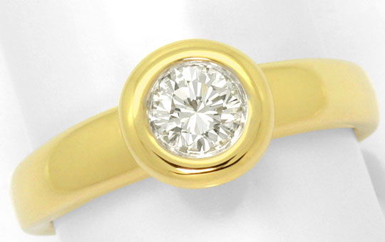 Foto 2 - Brillant-Diamant-Solitär Ring, 0,40 Carat Gelbgold Neu, S4509