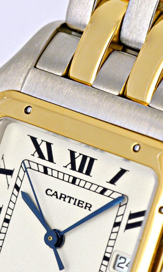 Foto 4 - Rarität Cartier XXL Uhr Panthere Stahlgold Topuhr Neuw., U1161
